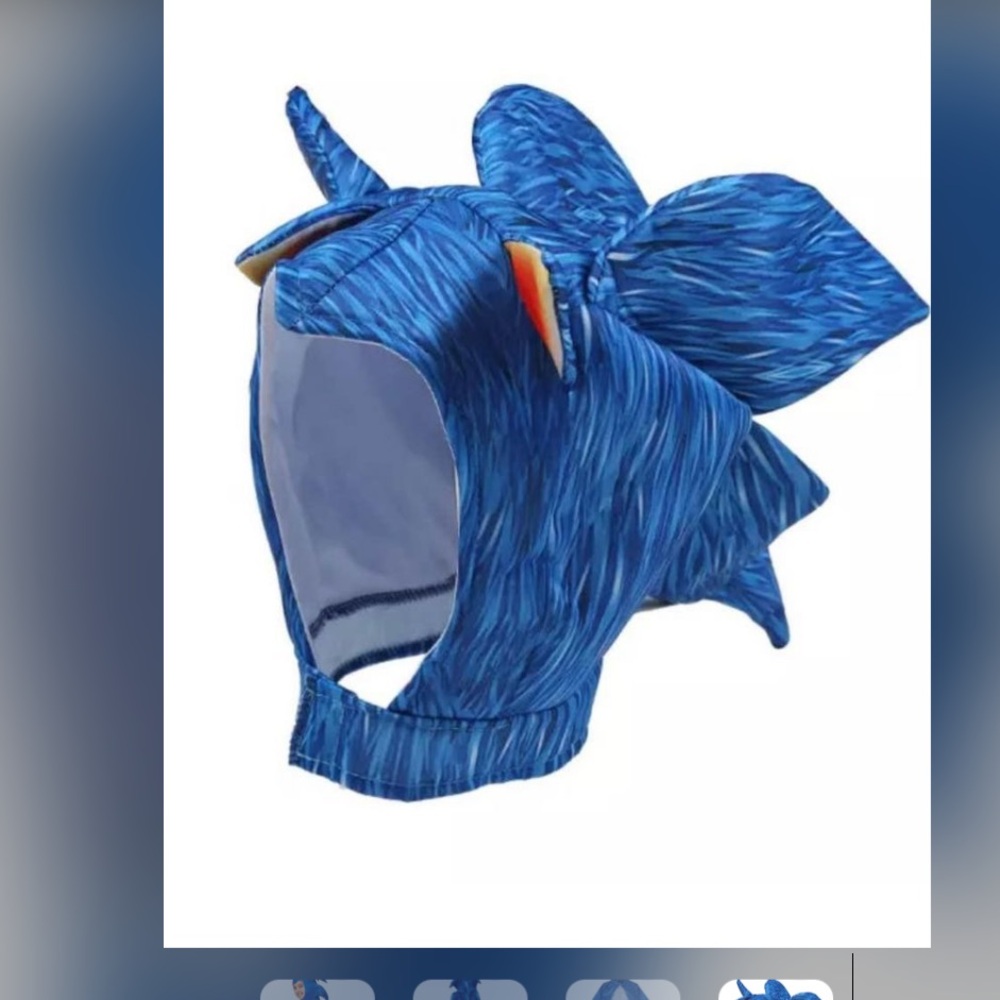 New Sonic Kids Halloween Costume.Suit And Full Hat. - Picture 2 of 4